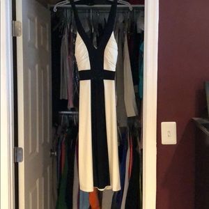 Cream And Black dress.